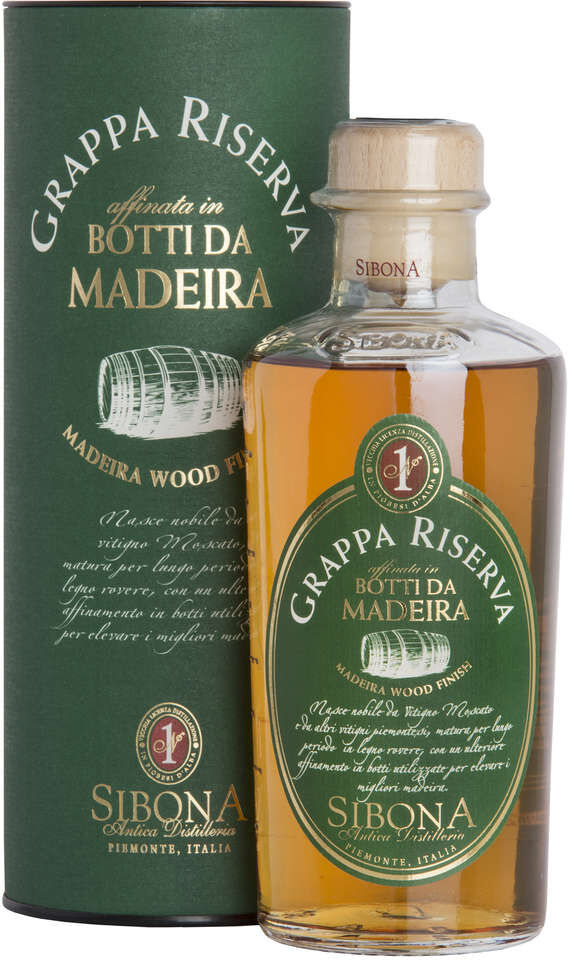 Sibona Grappa riserva "invecchiata in botti da madeira" astucciata