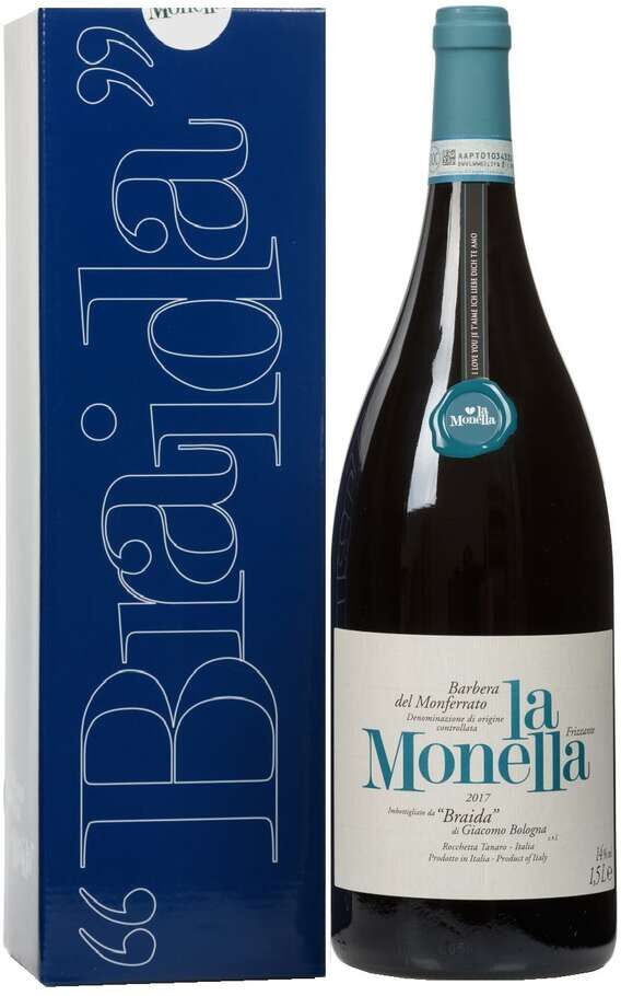 Braida Magnum 1,5 litri barbera del monferrato "la monella" frizzante doc in astuccio