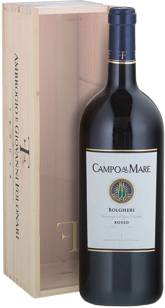 FOLONARI Magnum 1,5 litri bolgheri rosso tenuta campo al mare doc in cassa legno