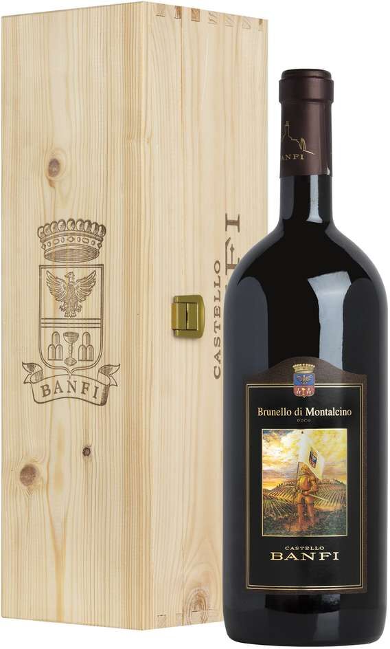 Magnum 1,5 litri brunello di montalcino "castello banfi" docg in cassa legno