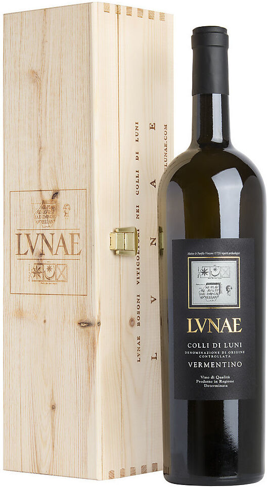 LUNAE Magnum 1,5 litri vermentino colli di luni "etichetta nera" doc in cassa legno