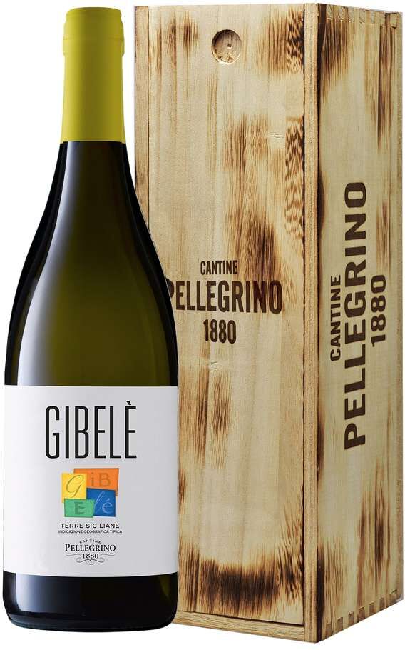 PELLEGRINO Magnum 1,5 litri zibibbo secco "gibele" in cassa legno