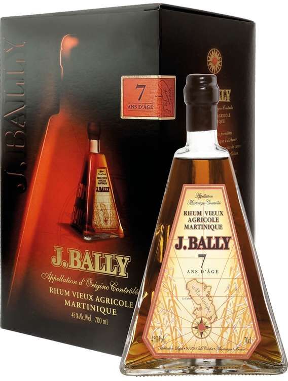 Rum vieux agricole j.bally pyramide 7 ans astucciato