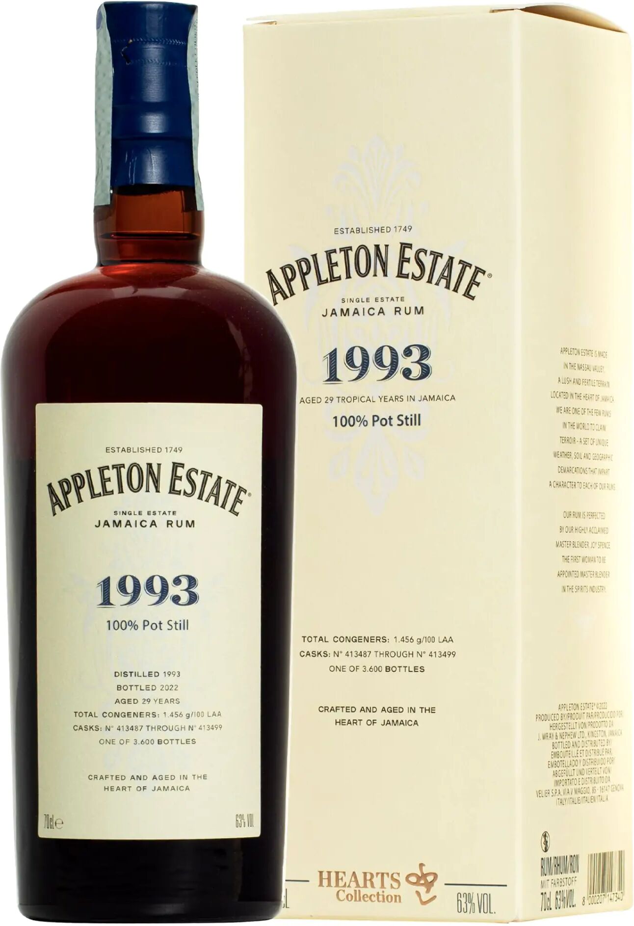 Laciviltadelbere Jamaica Rum 1993 30 years Old Appleton Estate Hearts Collection