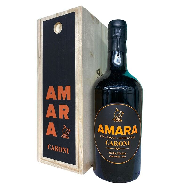 Laciviltadelbere Amaro di Sicilia "Amara Caroni" Full Proof Single Cask Limited Edition Rossa Agricola