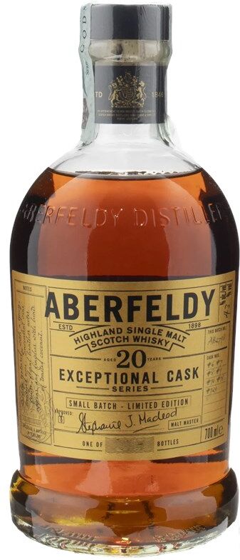 Aberfeldy Distillery Aberfeldy Highland Single Malt Scotch Whisky Exceptional Cask Small Batch Limited Edition 20 Anni