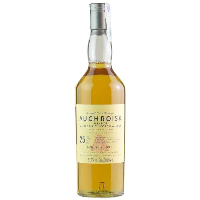 Auchroisk Speyside Single Malt Scotch Whisky Natural Cask Strength Limited Edition 25 Anni