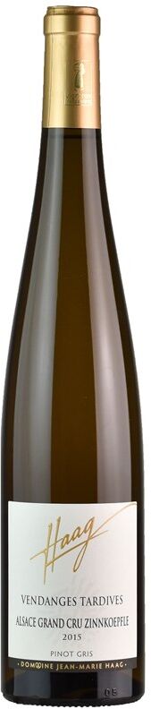 Jean-Marie Haag Alsace Grand Cru Pinot Gris Zinnkoepflé Vendanges Tardives 2015