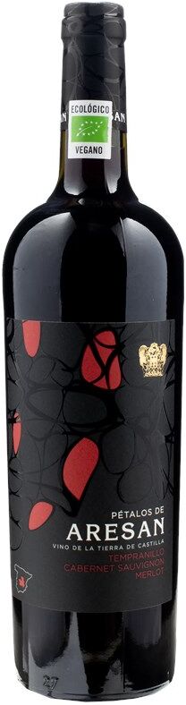 Castillo de Aresan Pètalos De Aresan Tempranillo Cabernet Sauvignon Merlot Tierra de Castilla Vegan 2021