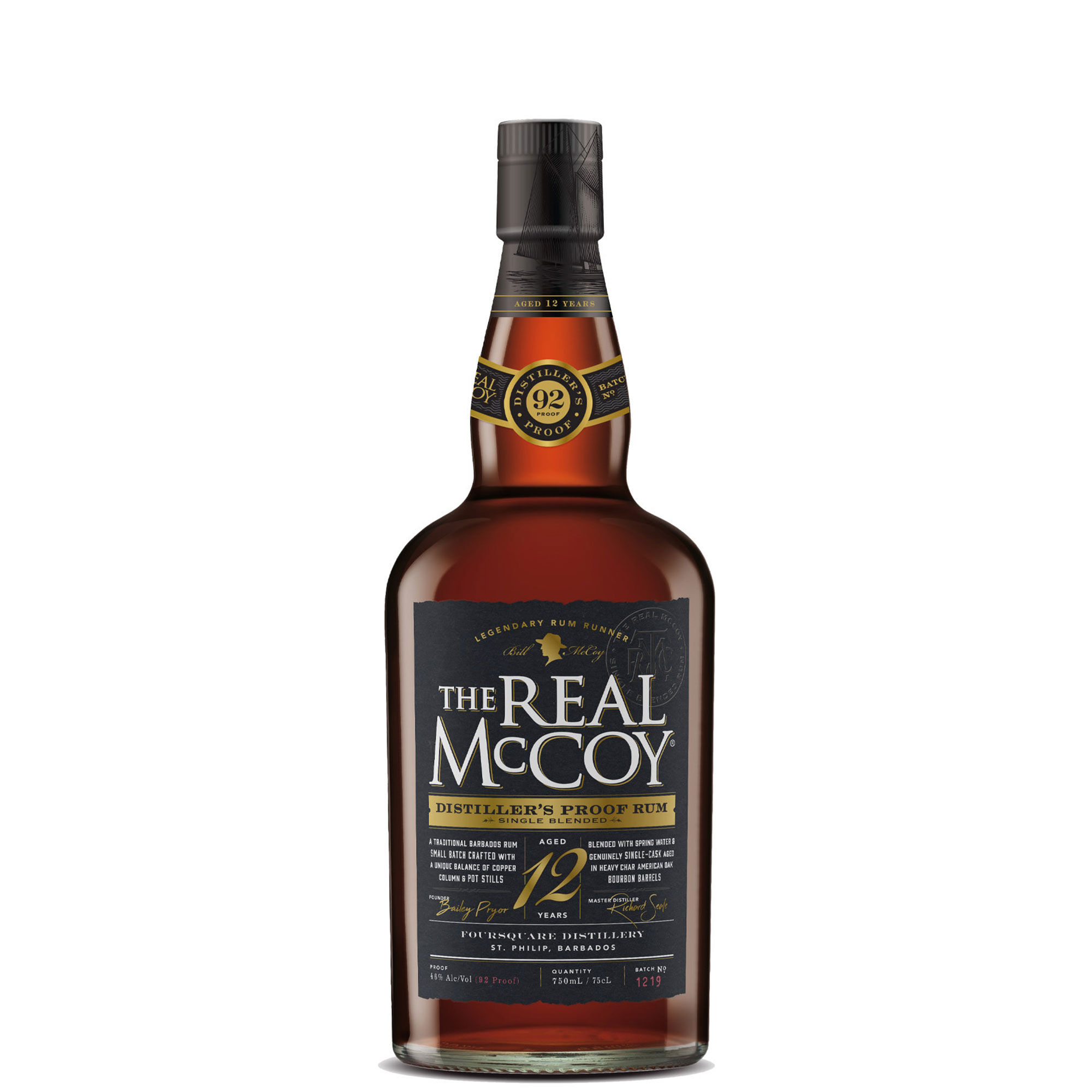 Foursquare Distillery Single Blended Rum The Real Mccoy 12 Yo Distiller S Proof