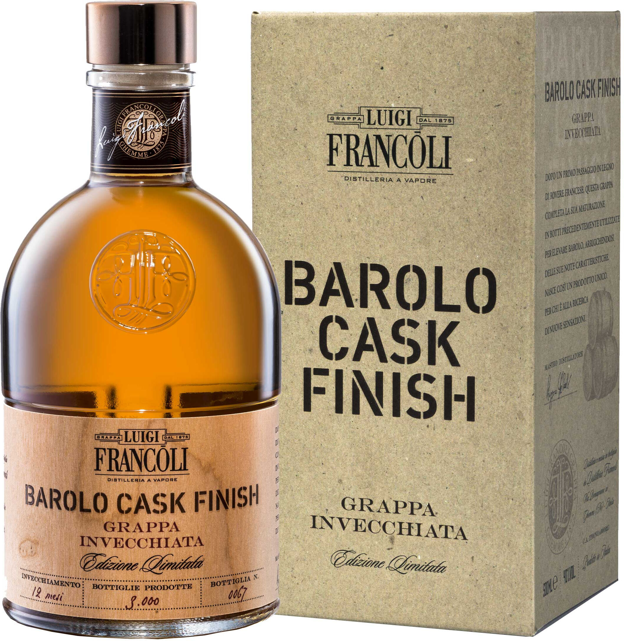 Luigi Francoli Grappa Barolo Cask Finish