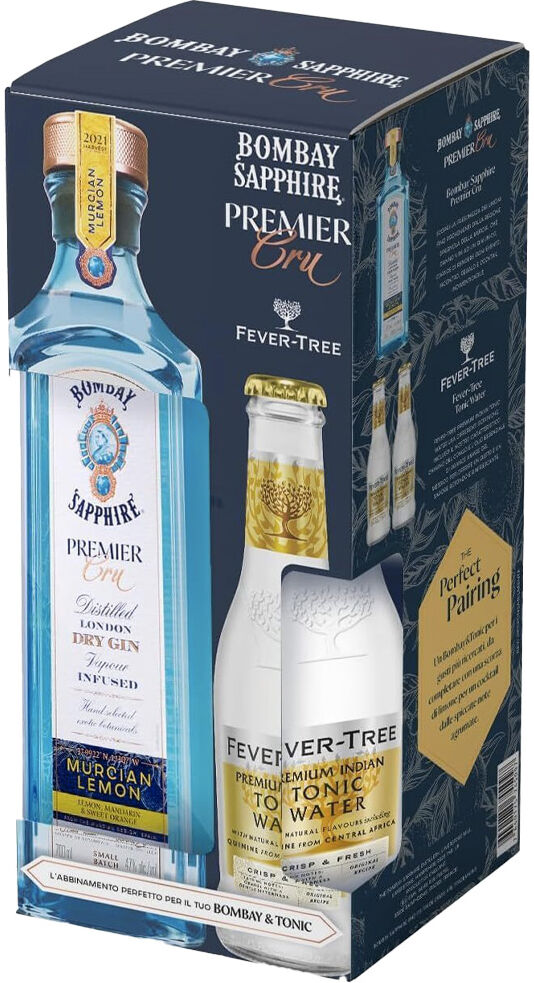 London Dry Gin Bombay Sapphire Premier Cru E Tonic Gift Pack  0.7l