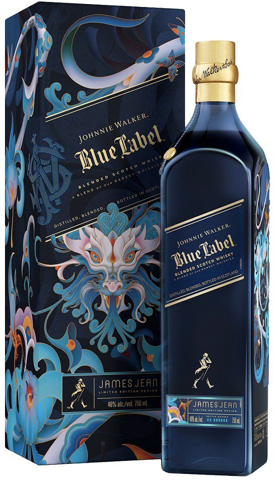 Johnnie Walker Blended Scotch Whisky “blue Label   Limited Edition Year Of The Dragon”