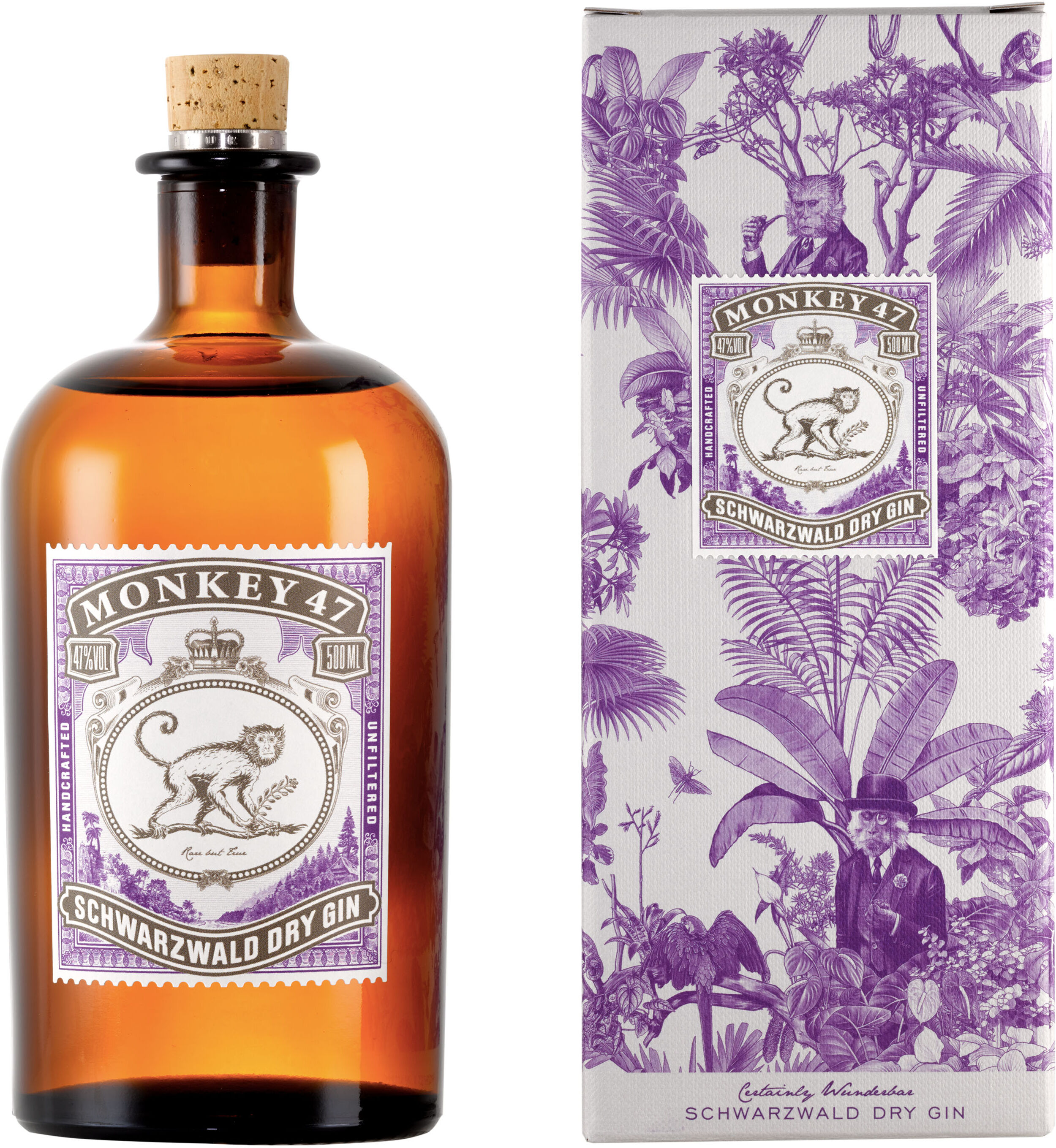 Gin Monkey 47   Schwarzwald Dry Gin  0.5l