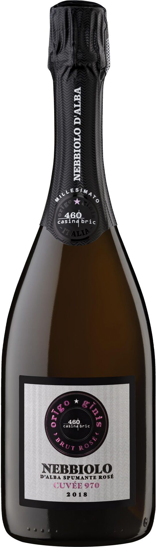 Casina Bric Nebbiolo D Alba Spumante Metodo Classico Brut Rosé Doc Cuvée 970 2019