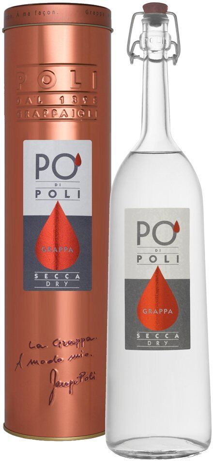 Grappa Di Merlot Po Di Poli Secca   Jacopo Poli  0.7l