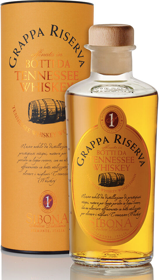 Grappa Riserva Affinata In Botti Da Tennessee Whiskey   Sibona  0.5l