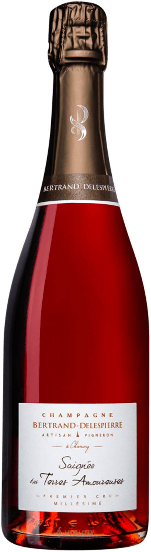 Bertrand-Delespierre Champagne Brut Rosé Premier Cru Aoc Saignée Des Terres Amourses 2014