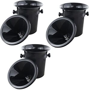 Dasertoe 3X Wine Dump Black Plastic Wine Spittoon Standaard Maat Zwarte Trechter Champagne Emmer