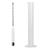 Shenxay 1 Set 0-100% Hydrometer Alcohol Meter -Wijn Concentratie Meter Hydrometer Alcohol Gereedschap met 100ML Meetfles Hydrometer Tester Set