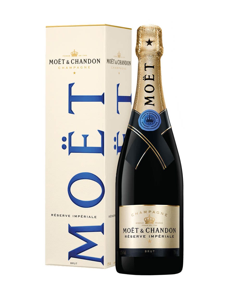 Moët & Chandon Champagne Brut AOC Resérve Impériale Moët & Chandon 0,75 L, Fles geval