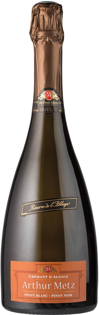 Metz Crémant d'Alsace Brut Pinot Blanc Pinot Noir AOP Réserve de l'Abbaye Arthur Met