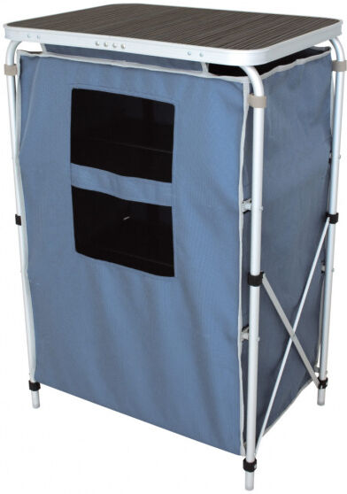 Eurotrail campingkast La Croix 60 x 92 cm alu/polyester blauw - Blauw