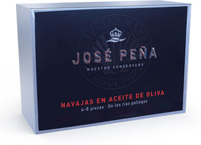 Conservas José Peña Navajas en Aceite de Oliva (4/8 piezas) José Peña Premium