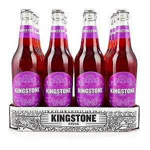 Kingstone Press- Wild Berry Cider 4% ABV, Award Winning, Authentic Recipe with Wild Berry Flavours, Fruity, Smooth & Crisp, Vegan, Gluten Free 12 x 500ml Glass Bottles