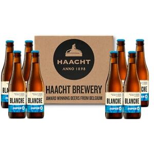 Haacht SUPER 8 Blanche Craft Beers 5.1% - Wheat Beer Multipack 8 x 33cl - Bottled Belgian Craft Beer Gift Set - Blanche Belgian Beer Gifts For Men - Brewed in Belgium