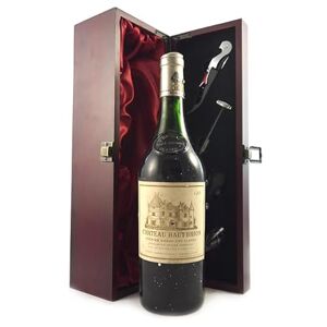 Chateau Haut Brion 1968 1er Grand Cru Classe Pessac vintage wine in a silk lined wooden box with four wine accessories, 1 x 750ml