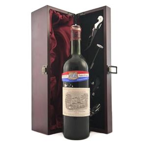 Chateau Lafite Rothschild 1966 1er Grand Cru Classe Pauillac (Red wine) Mid Shoulder vintage wine in a silk lined wooden box with four wine accessories, 1 x 750ml