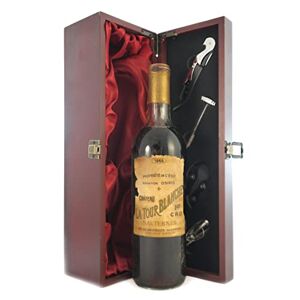 Generic Chateau La Tour Blanche 1955 Sauternes 1er Cru (Dessert wine) in a silk lined wooden box with four wine accessories, 1 x 750ml