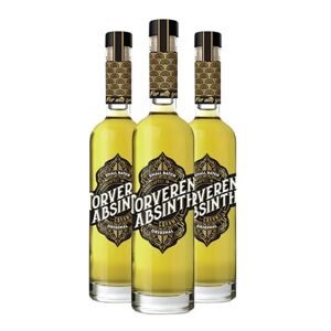 Twelve Green Bottles Pocketful of Stones - Morveren Absinthe 66% ABV - 3 x 35cl Bottle High Proof Alcohol – An Award-Winning Wormwood, Strong Alcohol Absinthe Drink, Handcrafted in Cornwall