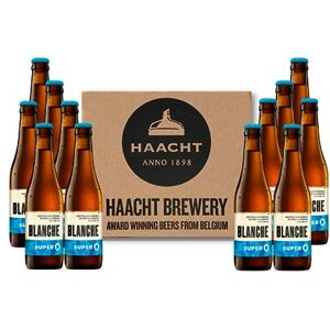 Haacht SUPER 8 Blanche Craft Beers 5.1% - Wheat Beer Multipack 12 x 33cl - Bottled Belgian Craft Beer Gift Set - Blanche Belgian Beer Gifts For Men - Brewed in Belgium