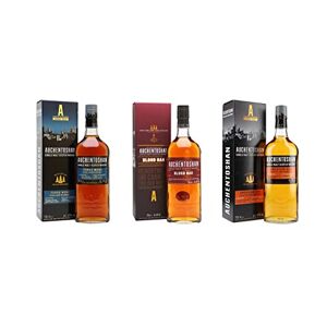 Auchentoshan Whisky Gift Pack - 1 x American Oak 1 x Three Wood 1 x Blood Oak - Exclusive Amazon Whisky Set