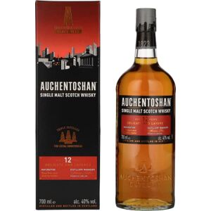 Auchentoshan 12 Years Old Single Malt Lowland Scotch Whisky Triple Distilled Smooth Vanilla, Citrus & Toasted Almonds Aged in ex Bourbon and Sherry Casks 40% ABV 70cl