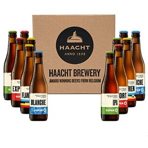 SUPER 8 Mixed case of Speciality Belgium Beers from the Haacht Brewery - Beer Gift Set Pack The Perfect Beer Present for Fathers Day (12 x 330ml bottles)