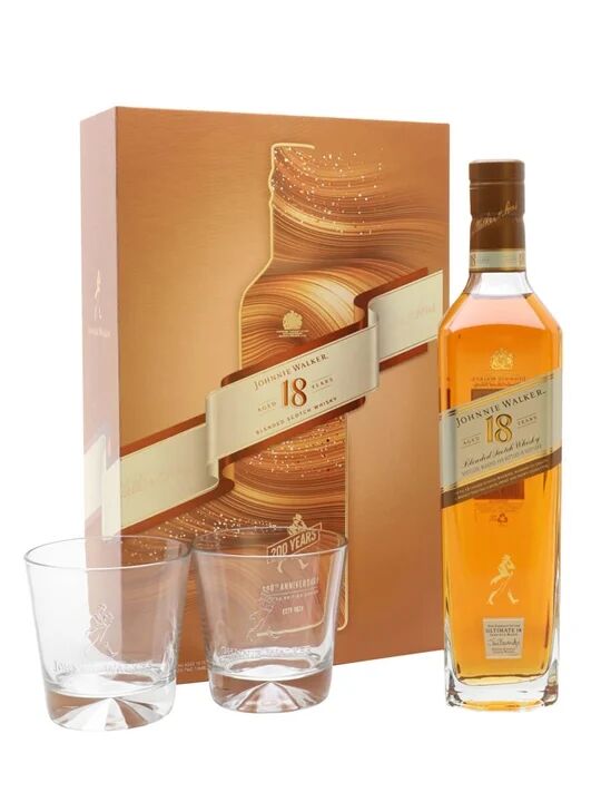 Johnnie Walker 18 Year Old / Glass Set Blended Scotch Whisky