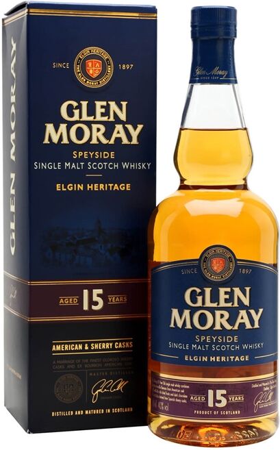 Glen Moray 15 Year Old Speyside Single Malt Scotch Whisky