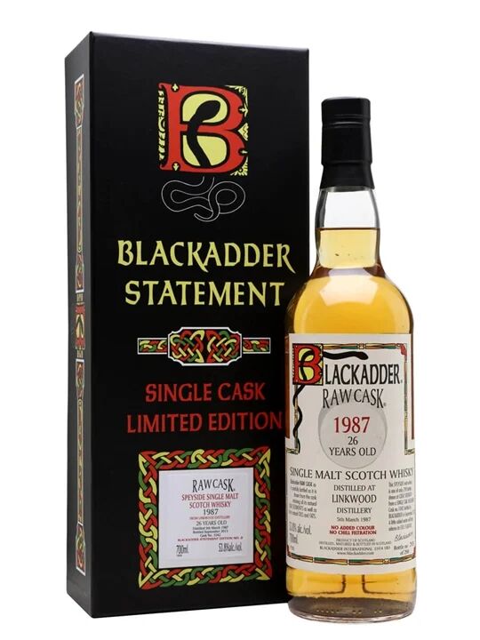 Linkwood 1987 / 26 Year Old / Blackadder Statement No.9 Speyside Whisky