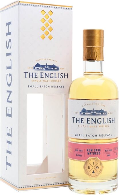 English Whisky Co. The English Rum Cask Matured Whisky 2014 / Bot.2020 English Whisky