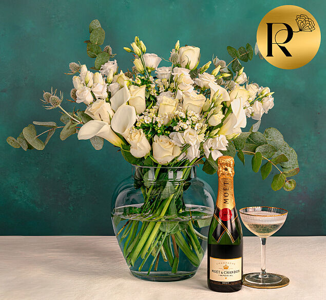 123 Flowers Pearl & Moet 37.5cl