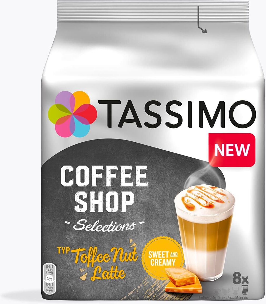 Tassimo TASSIMO Coffee Shop Selections Typ Toffe Nut Latte 8 Kaffeekapseln