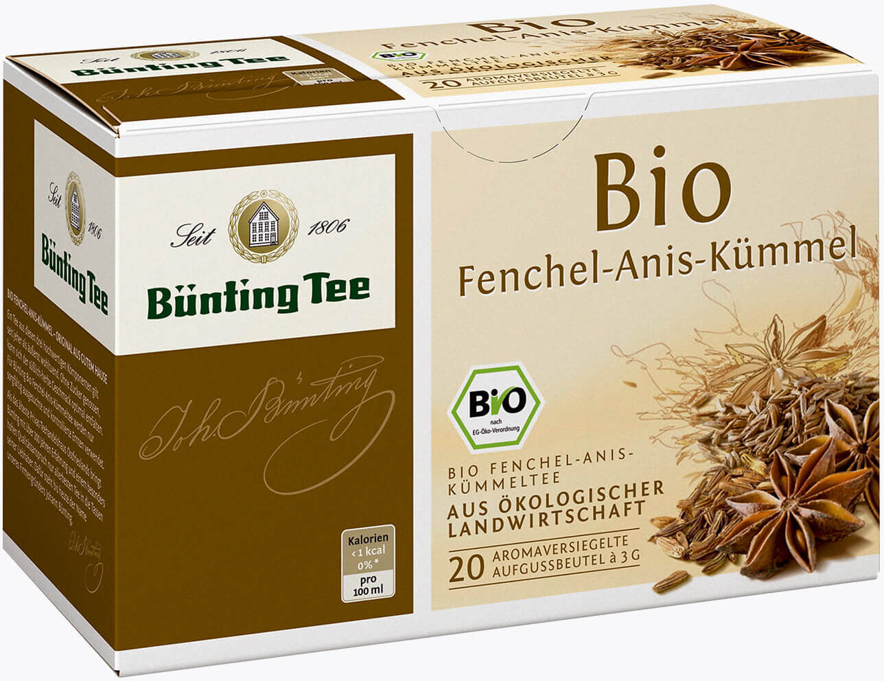 Bünting Fenchel Anis Kümmel 20er Teebeutel