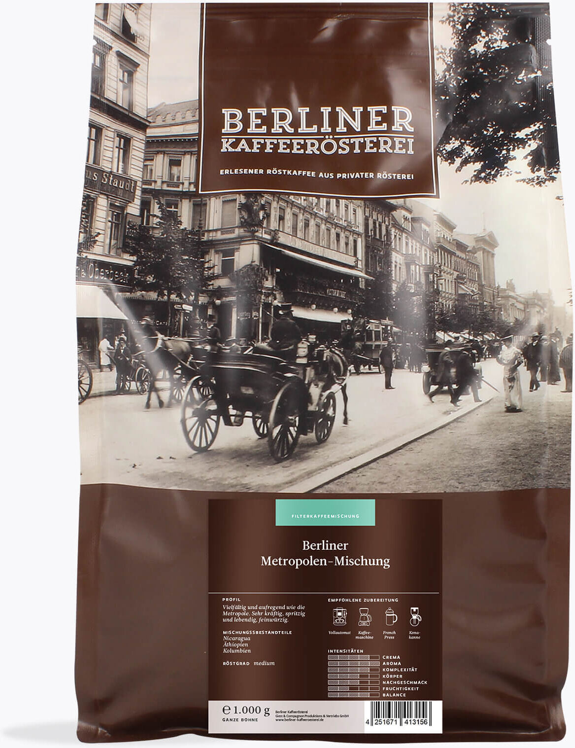 Berliner Kaffeerösterei Metropolen Mischung 1kg