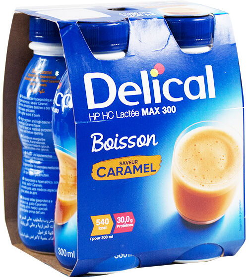 Delical Boisson Lactée HP HC Max 300 Caramel Lot de 4 x 300ml