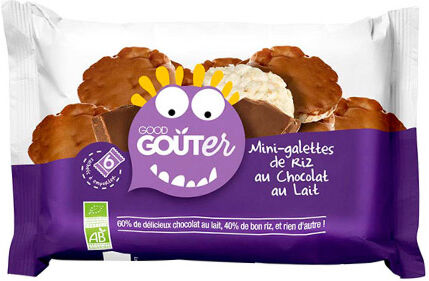 Good Goût Kidz Mini Galettes de Riz Chocolat au Lait +3ans Bio 6 x 20g