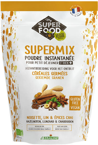 Germ'Line Germline Supermix Petit-Déjeuner Noisette Lin Epice Chai Bio 350g