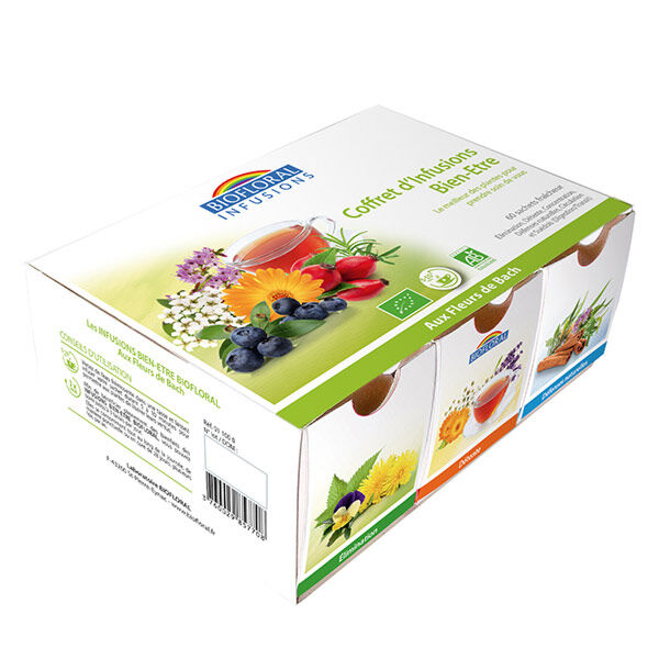 Biofloral Coffret d'Infusions Bio Fleurs de Bach Boite de 60 sachets